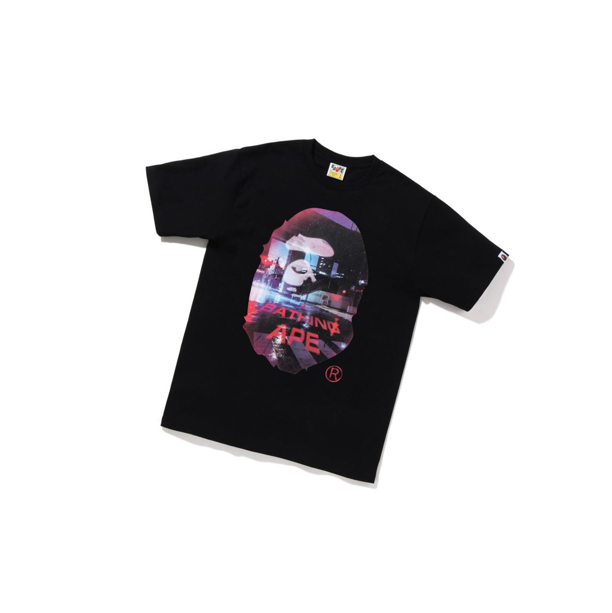 Black A BATHING APE A Bathing Ape Back Street Tee Short Sleeve Men\'s T Shirts | JH8671459