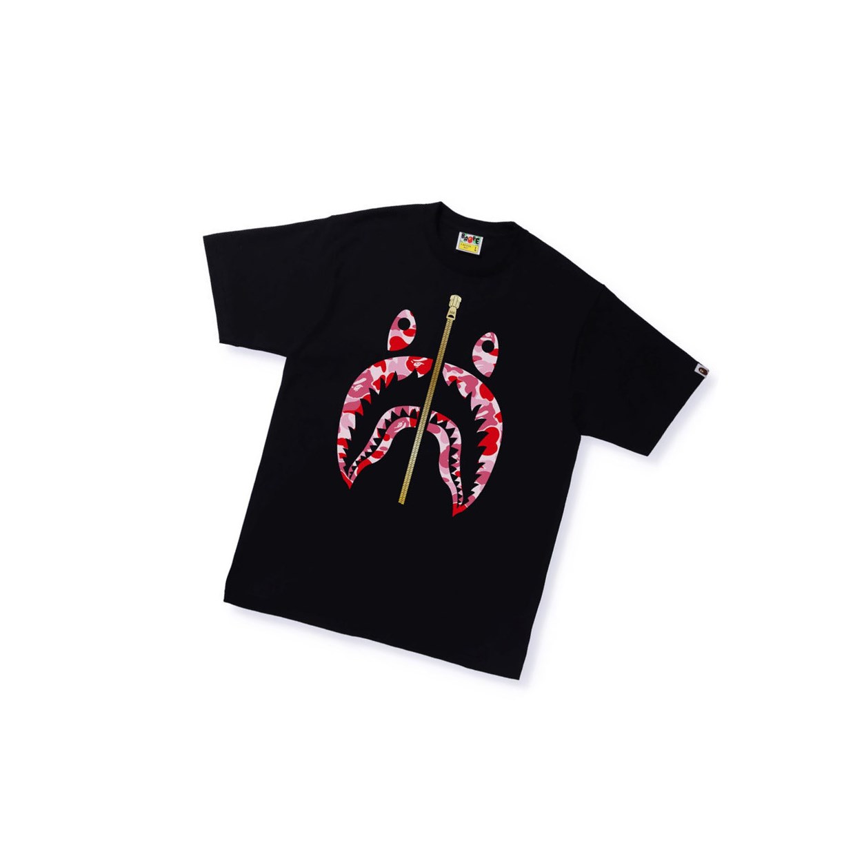 Black A BATHING APE Abc Camo Shark Tee Short Sleeve Men\'s T Shirts | GO4072613