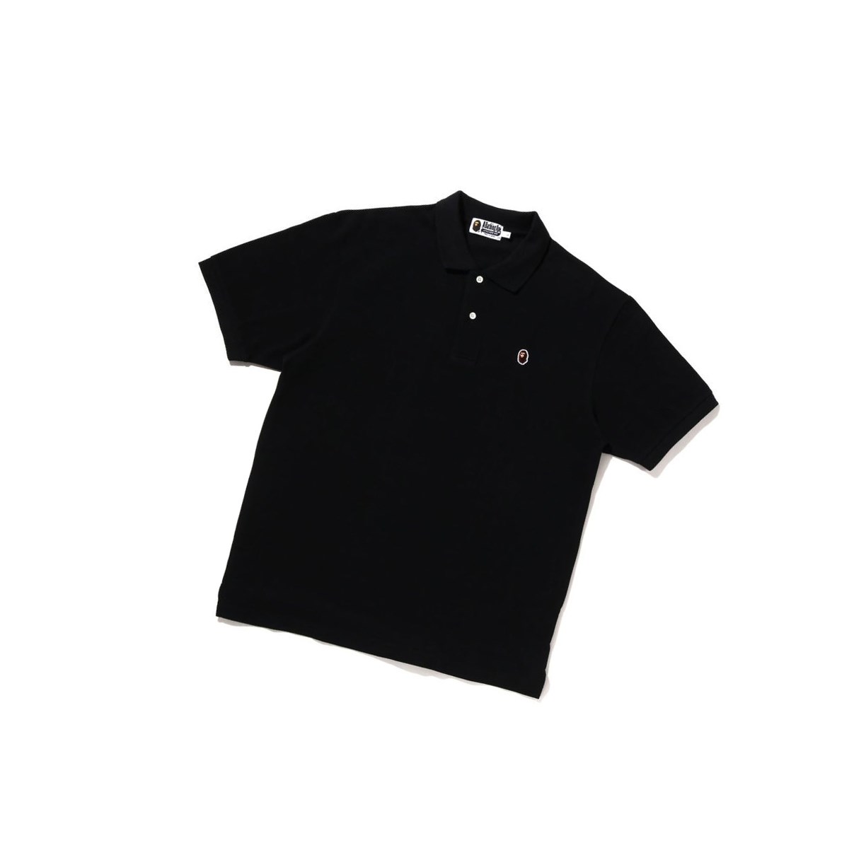 Black A BATHING APE Ape Head One Point Relaxed Fit Short Sleeve Men\'s Polo | AM0152689