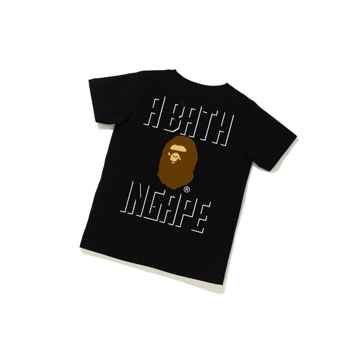 Black A BATHING APE Ape Head One Point Tee #2 Short Sleeve Women's T Shirts | JF7284130