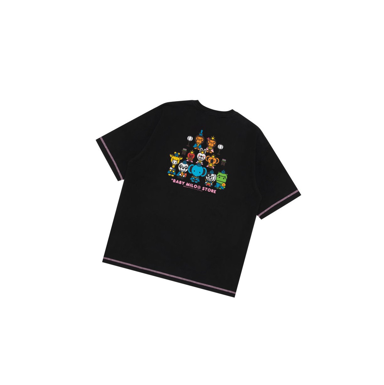 Black A BATHING APE Baby Milo Boxy Fit Tee Short Sleeve Women's T Shirts | CK5490286