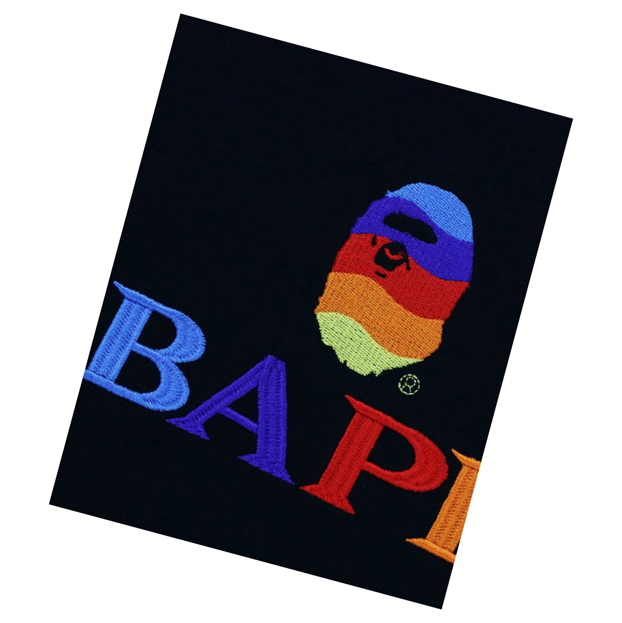 Black A BATHING APE Bape Logo Embroidery Tee Short Sleeve Women's T Shirts | MW1309768