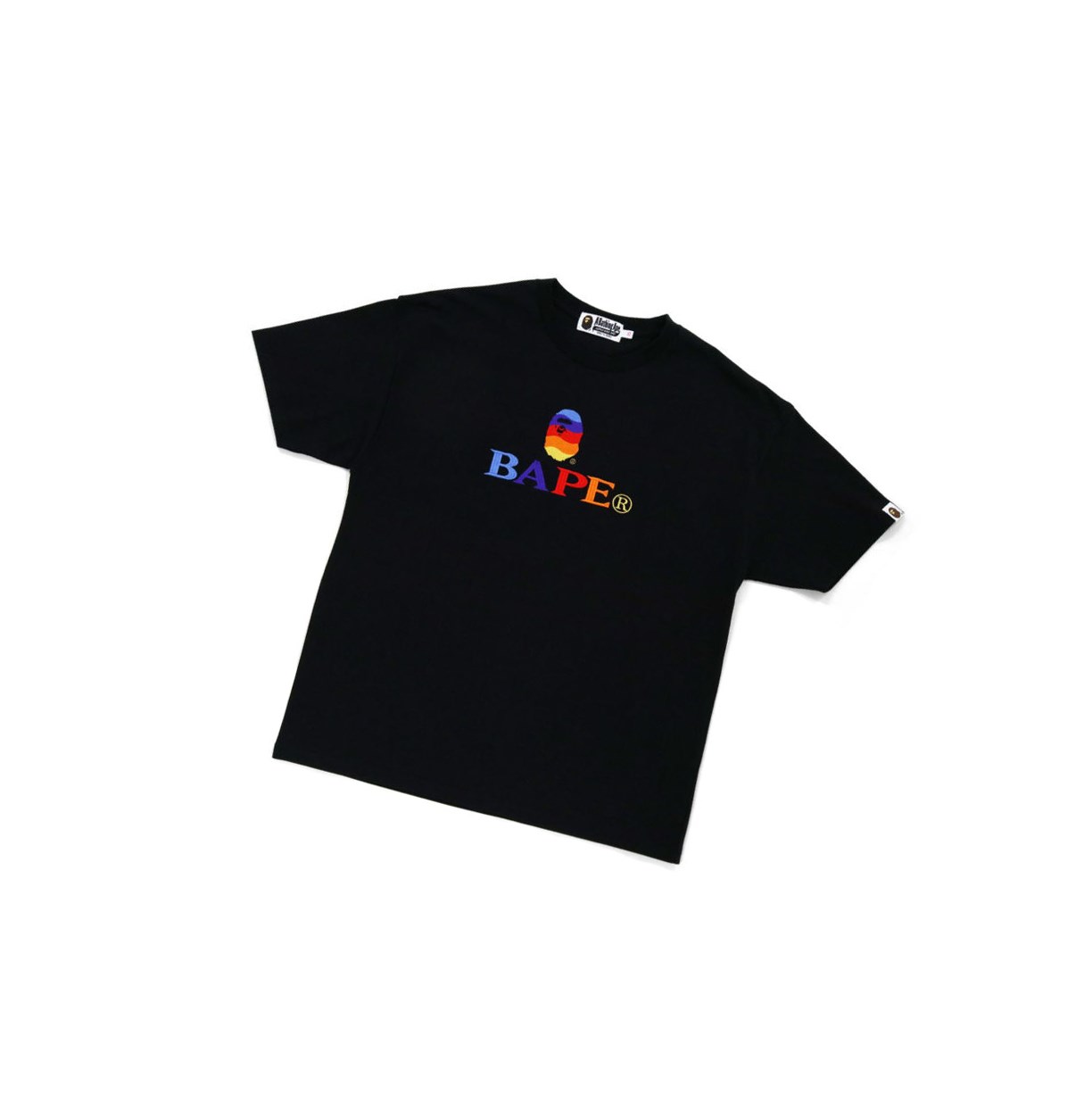 Black A BATHING APE Bape Logo Embroidery Tee Short Sleeve Women\'s T Shirts | MW1309768