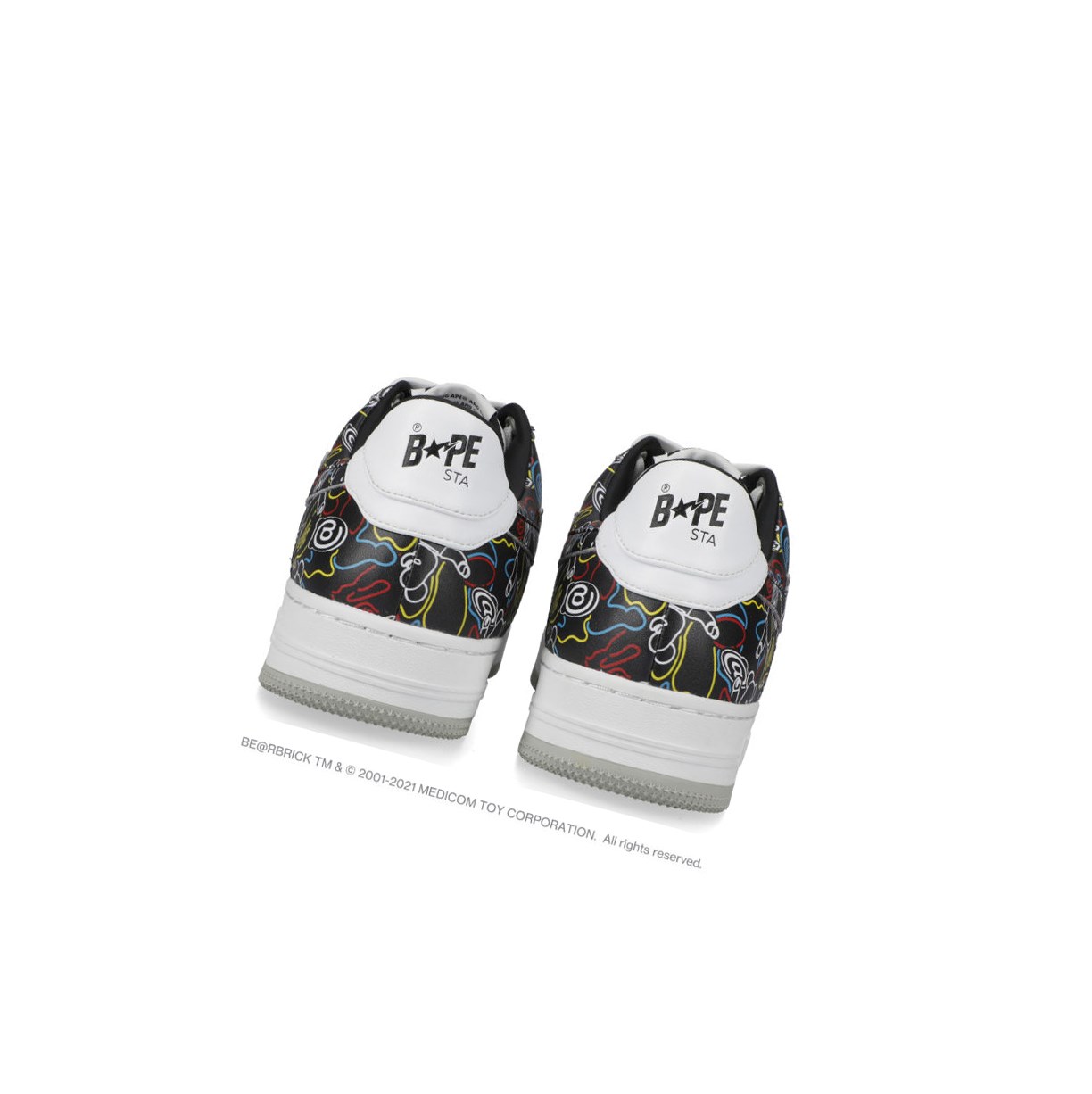 Black A BATHING APE Bape Sta X Medicom Toy Be@r Camo M1 Low Men's Sneakers | TC6120394