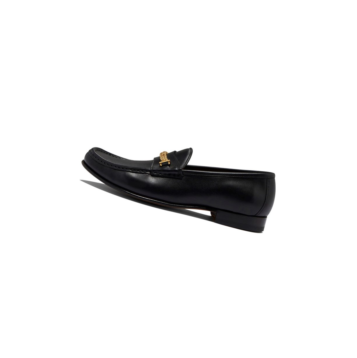 Black A BATHING APE Gold Chained Loafers & Moccasins Men's Loafers | GJ3952170