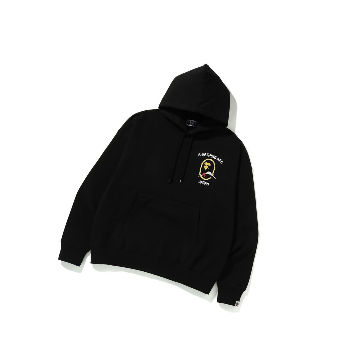 Black A BATHING APE Japan Loose Fit Pullover Men\'s Hoodie | RG7025819