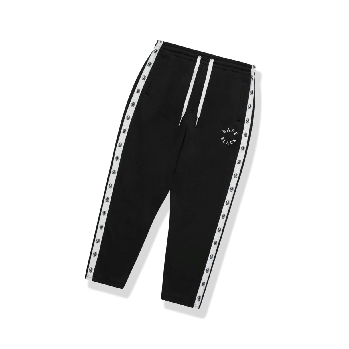 Black A BATHING APE Logo Track Long Men\'s Pants | UB3861279