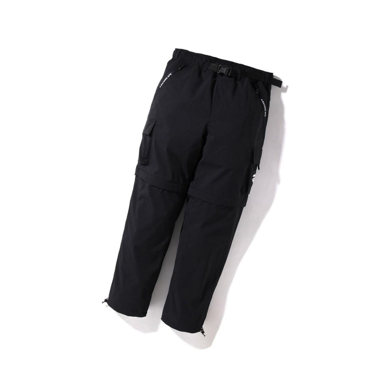 Black A BATHING APE Multi Pocket Detachable Wide Fit Long Men\'s Pants | SR0398621