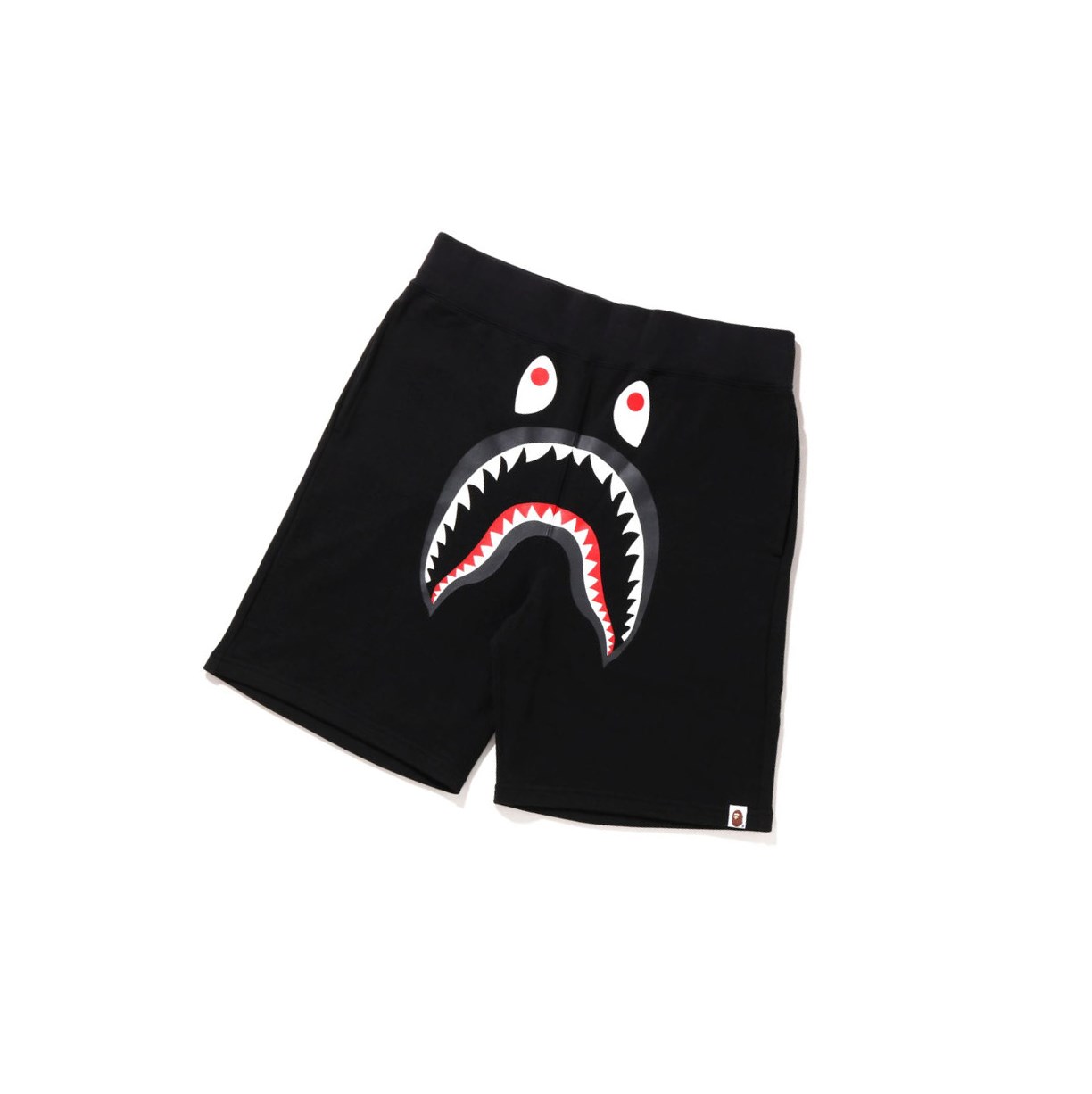 Black A BATHING APE Shark Sweat Men\'s Shorts | YI8147695