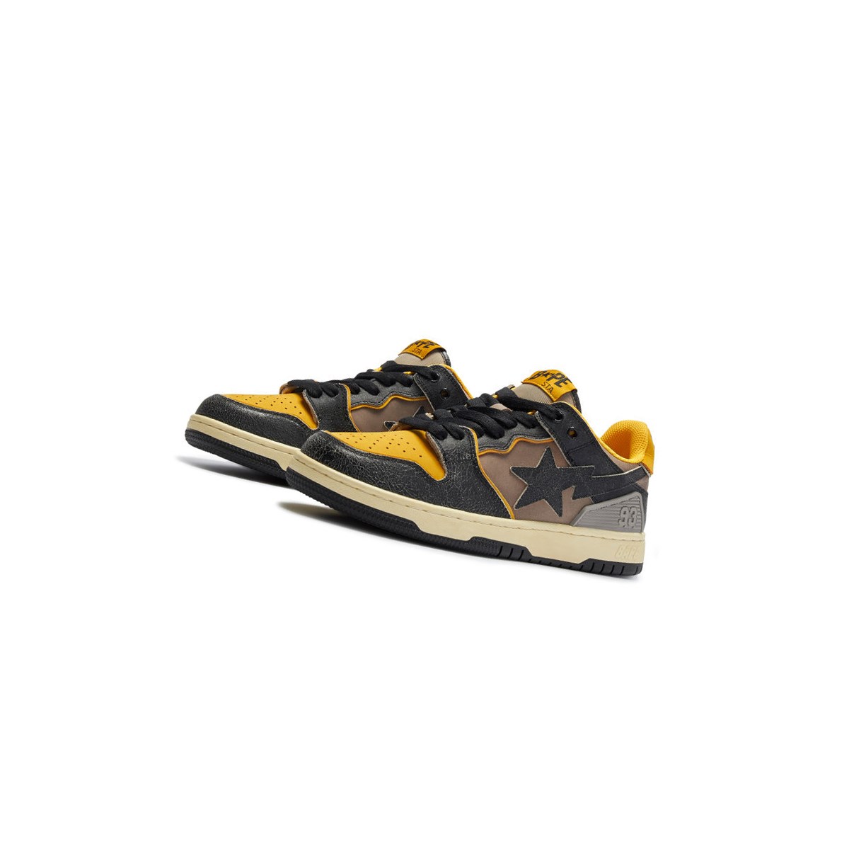 Black A BATHING APE Sk8 Sta #5 M1 Low Men\'s Sneakers | QN4067389