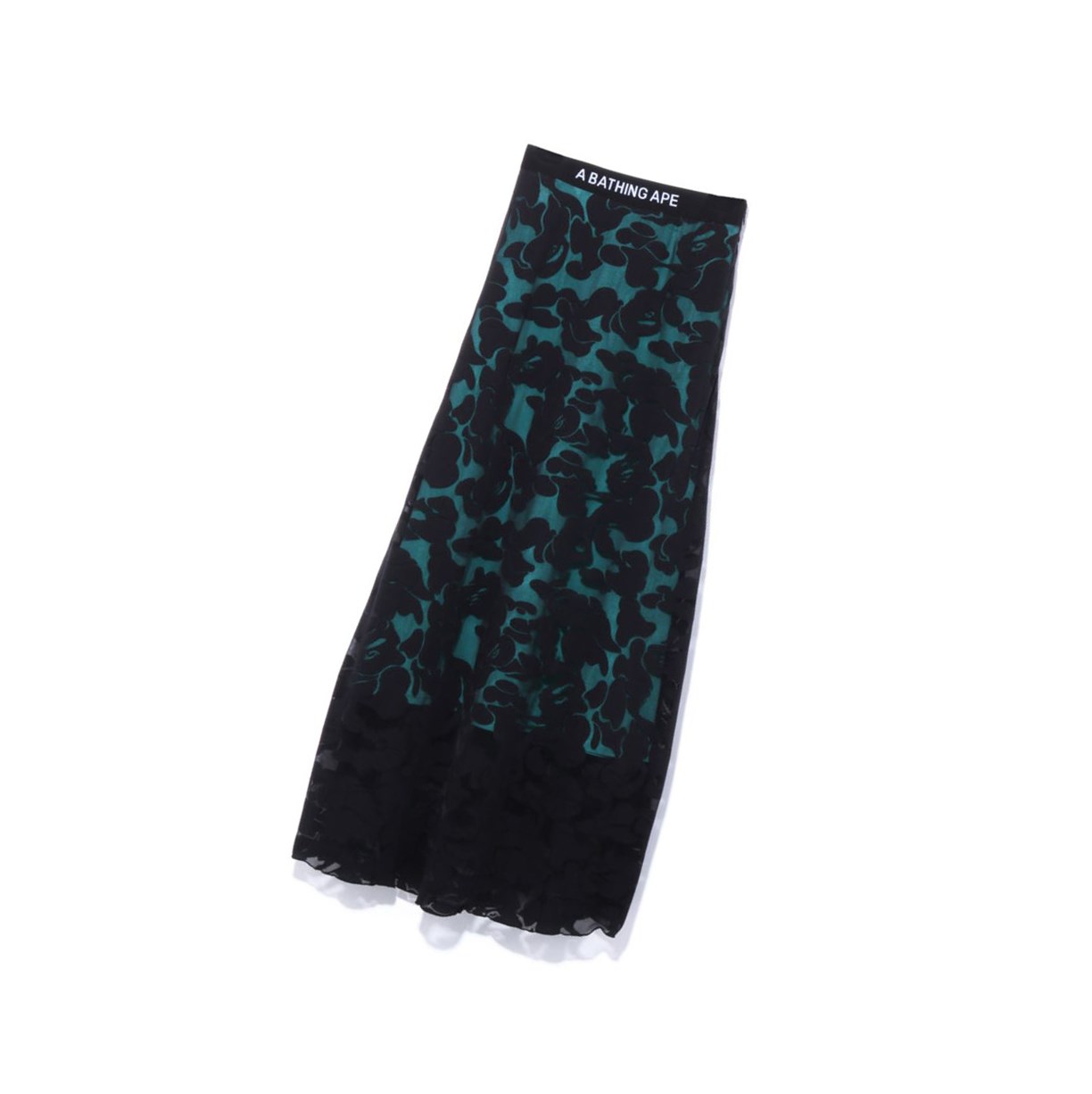 Black A BATHING APE Solid Camo Long Long Women\'s Skirts | EI0265193