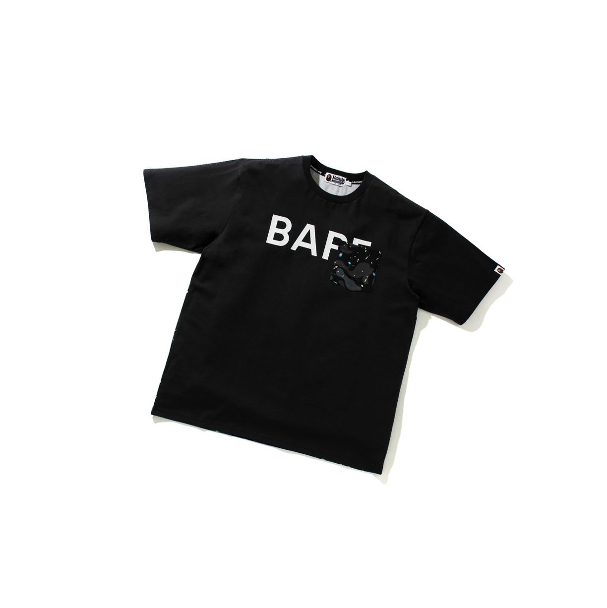 Black A BATHING APE Space Camo Relaxed Fit Pocket Tee Short Sleeve Men\'s T Shirts | AI2950684