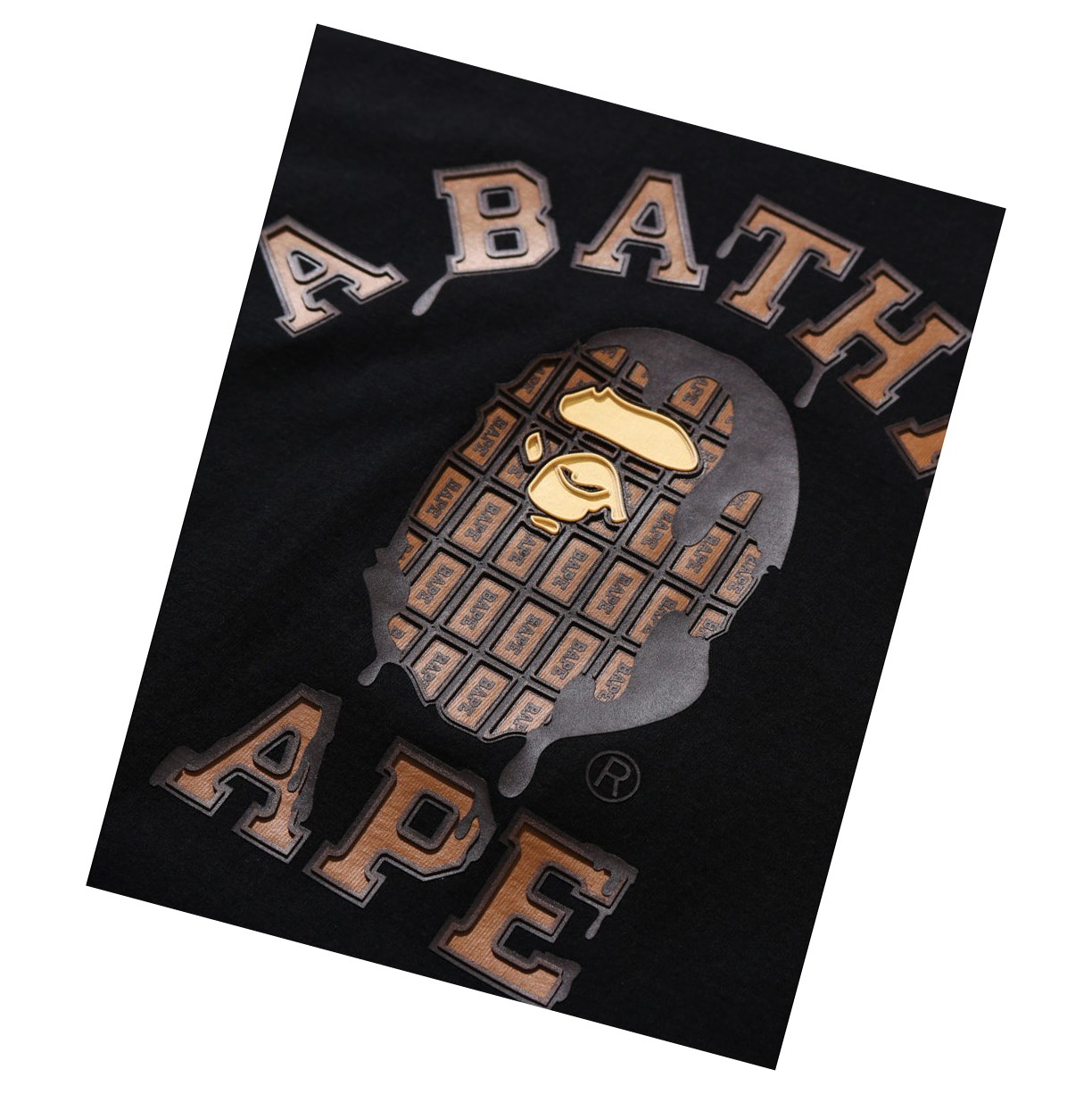 Black A BATHING APE Valentine Chocolate Ape Head Tee Short Sleeve Women's T Shirts | EF1367402