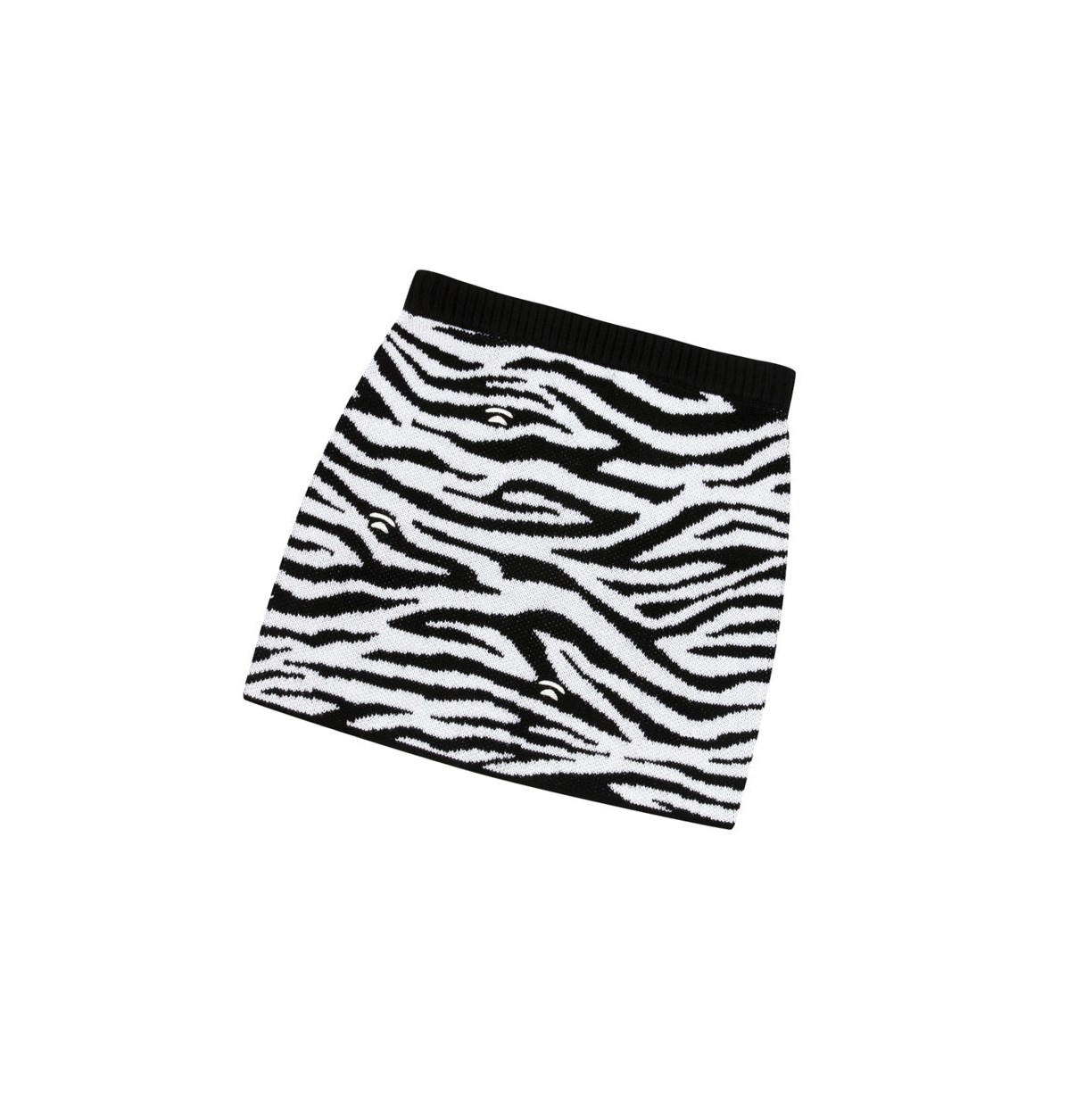 Black A BATHING APE Zebra Pattern Knit Mini Women's Skirts | ES6245189