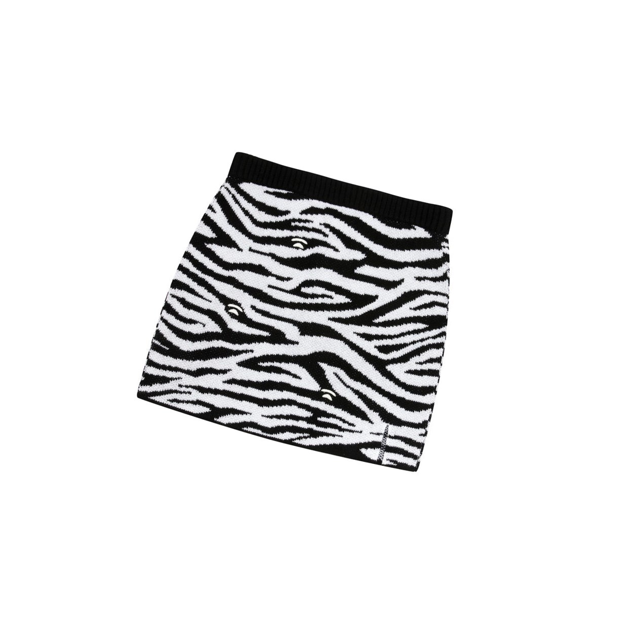 Black A BATHING APE Zebra Pattern Knit Mini Women\'s Skirts | ES6245189