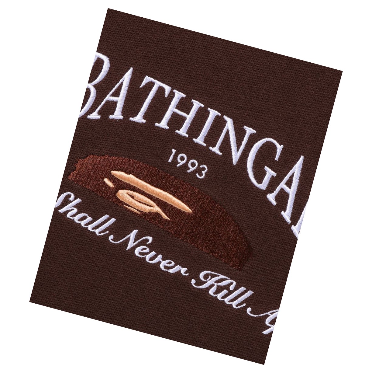 Brown A BATHING APE A Bathing Ape Embroidery Oversized Crewneck Women's Sweatshirts | ZG5476910