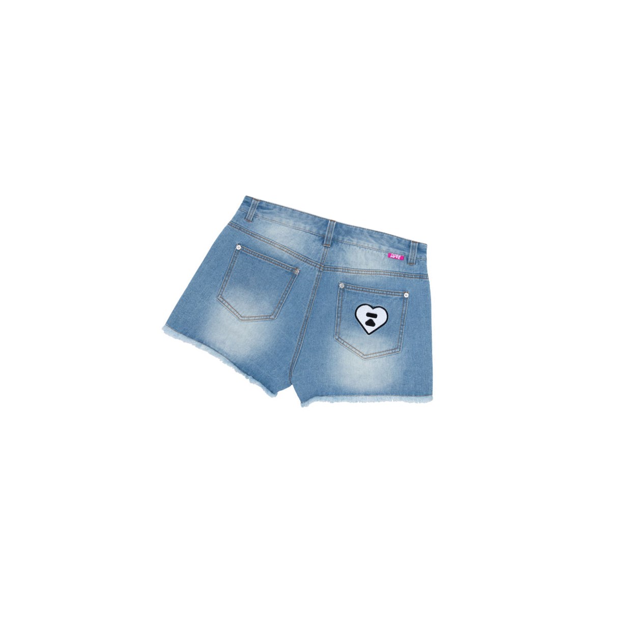 Denim A BATHING APE Logo Denim Women's Shorts | WF8674921