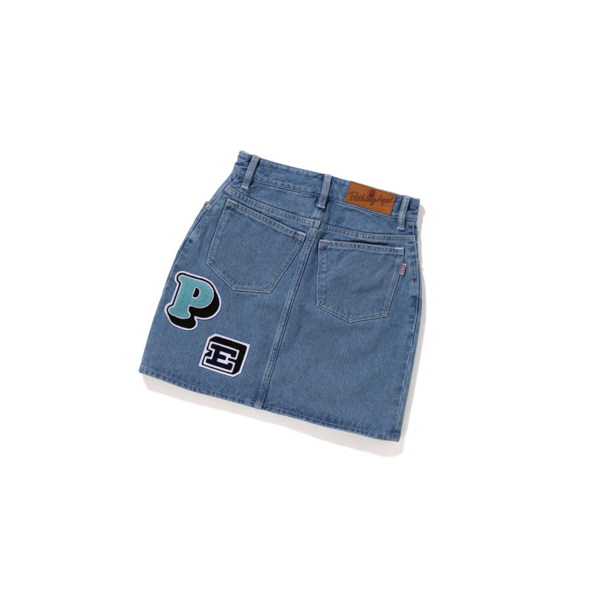 Denim A BATHING APE Multi Fonts Denim Women's Skirts | BQ8159620