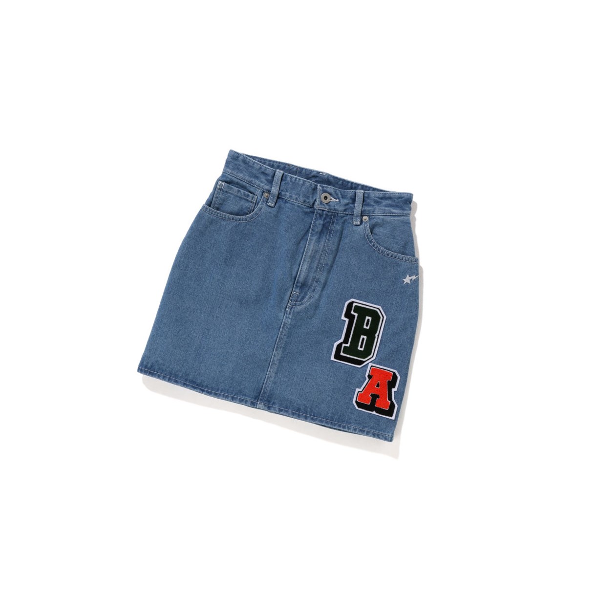 Denim A BATHING APE Multi Fonts Denim Women\'s Skirts | BQ8159620