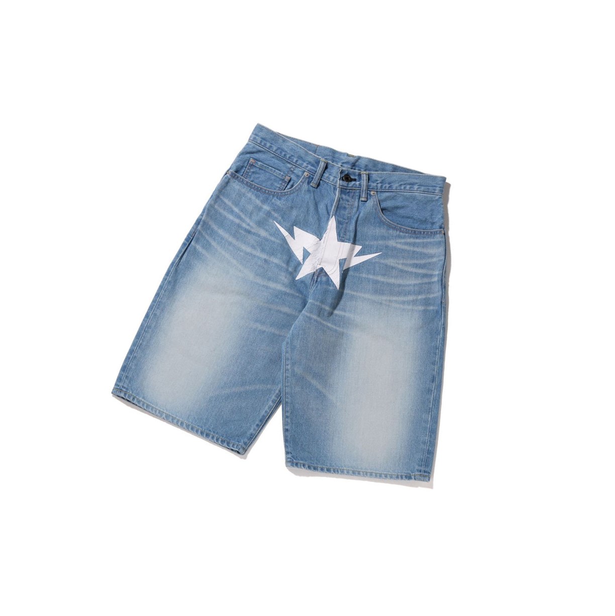 Denim A BATHING APE Twin Sta Denim Men\'s Shorts | OK6147258