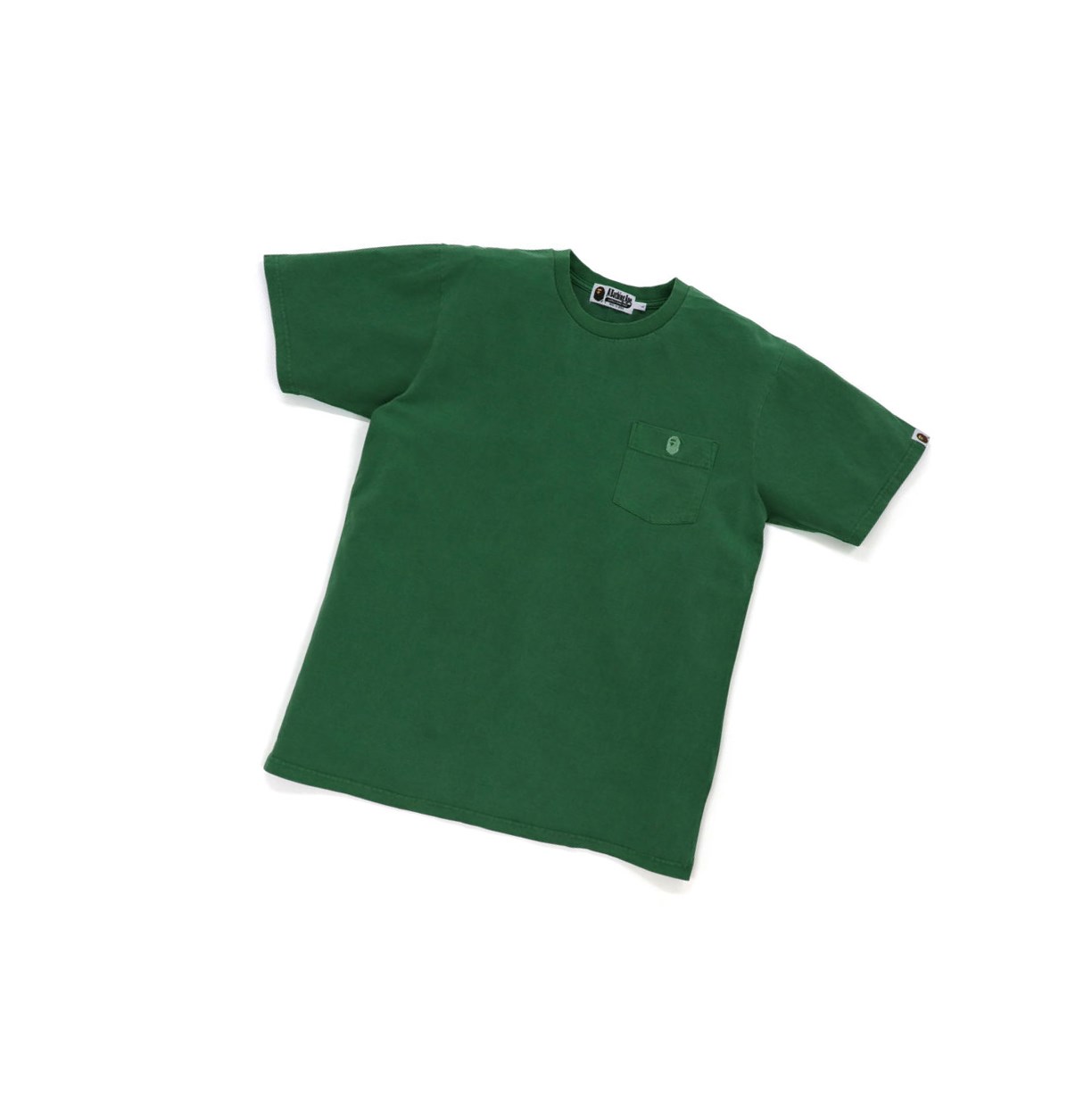 Emerald A BATHING APE One Point Overdye Pocket Tee Short Sleeve Men\'s T Shirts | XN0827943