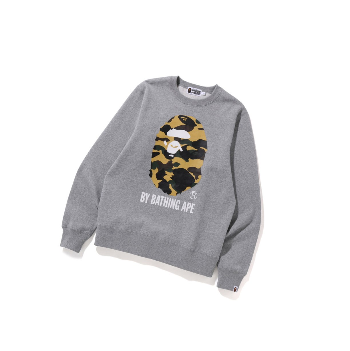 Grey A BATHING APE 1st Camo By Bathing Ape Crewneck Men\'s Sweatshirts | RG0156234