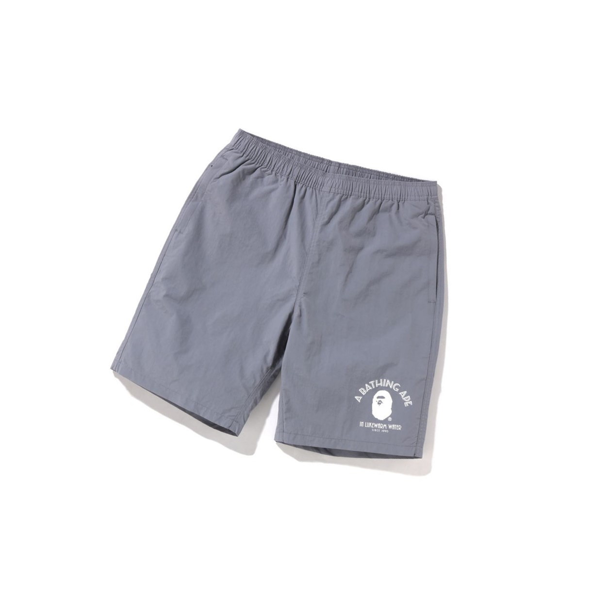 Grey A BATHING APE Nylon Beach Men\'s Shorts | TP2603874