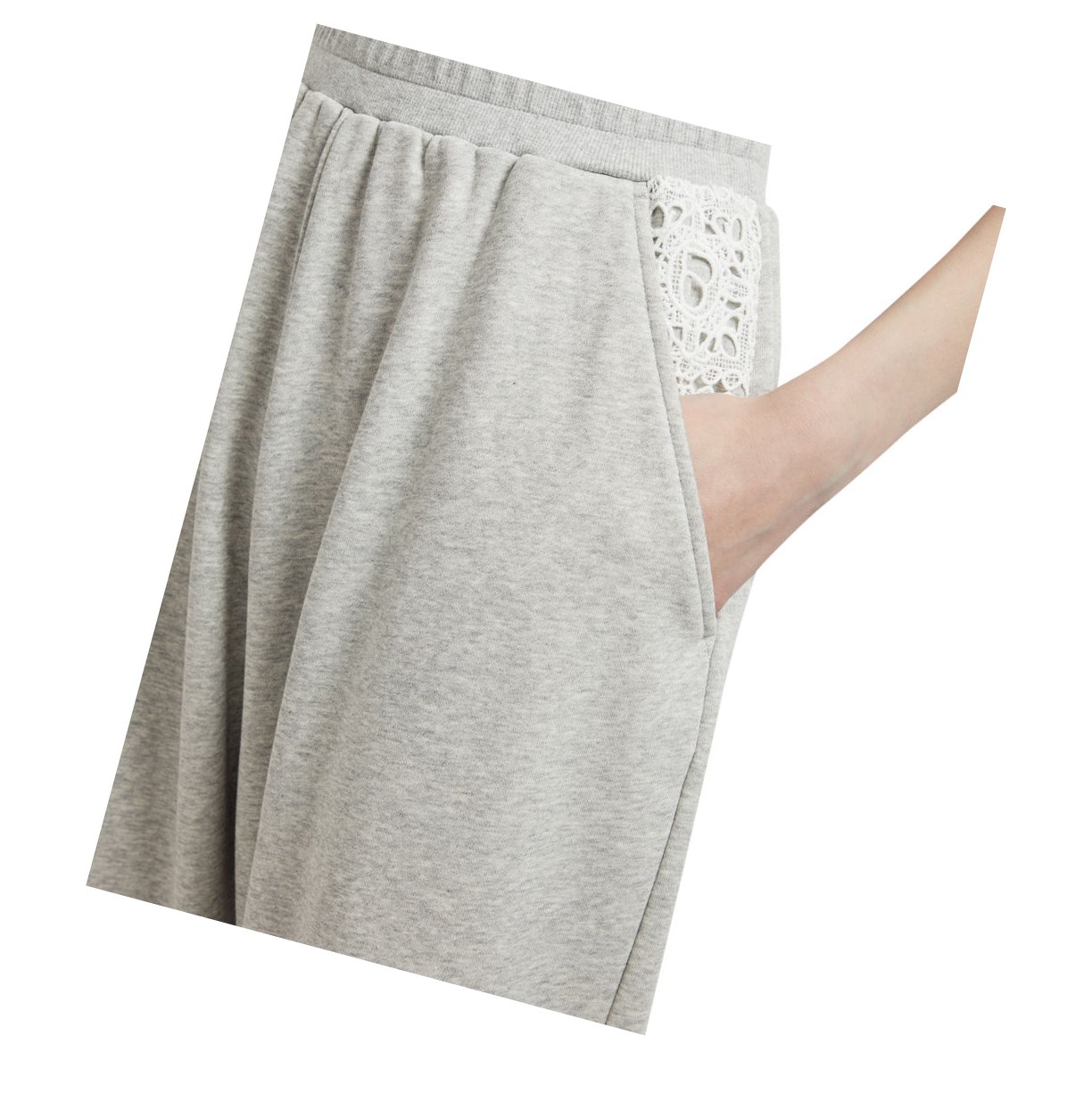 Grey A BATHING APE Relaxed Long Women's Pants | ON9530867