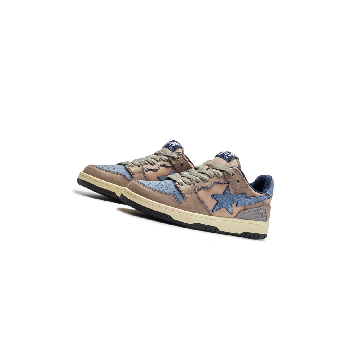 Grey A BATHING APE Sk8 Sta #3 M1 Low Men\'s Sneakers | LU7362815