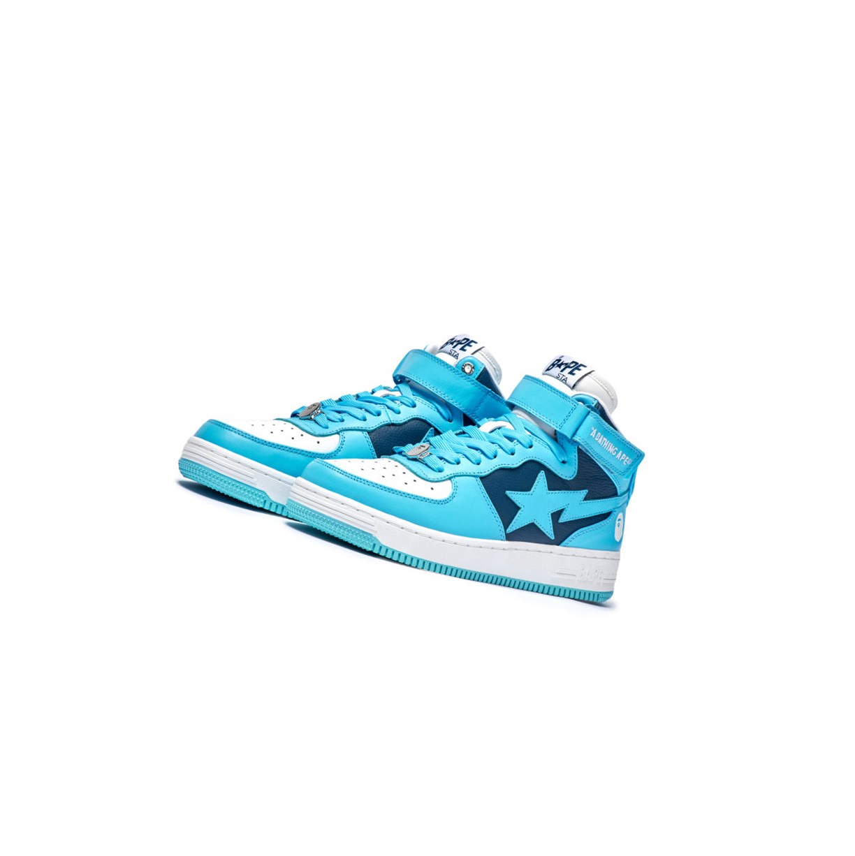 Light Blue A BATHING APE Bape Sta Mi #2 M2 High Men\'s Sneakers | VJ5903182