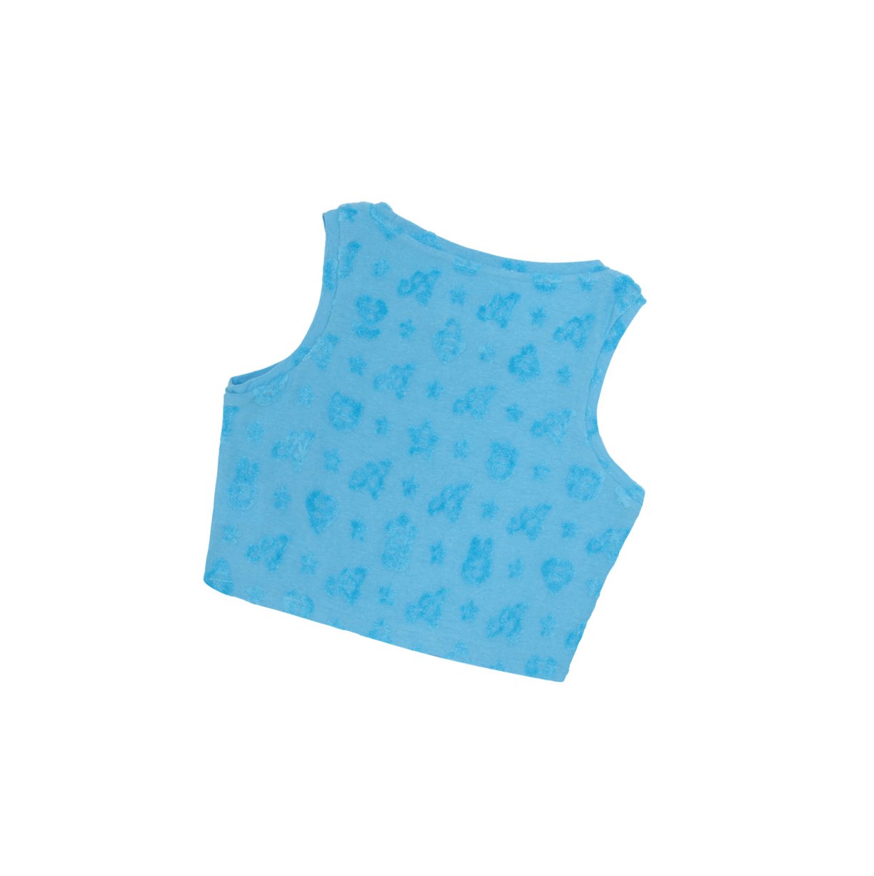 Light Blue A BATHING APE Cropped Pattern Women's Vest | ID2908315