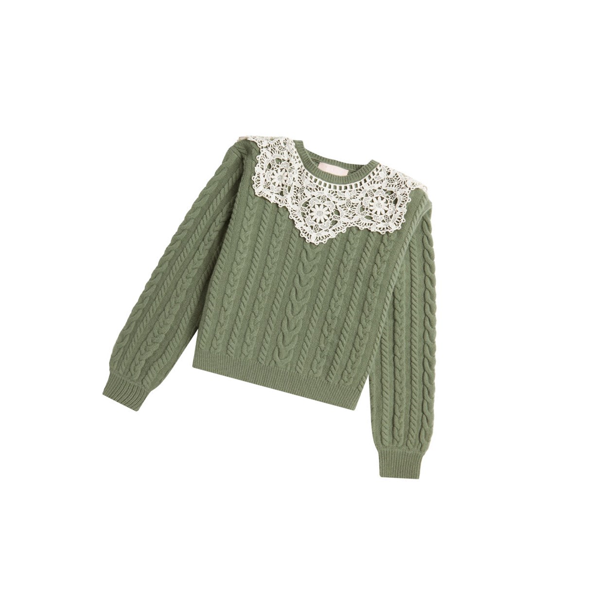 Light Green A BATHING APE Asymmetric Knit Sweater Crew Neck Knitwear Women\'s Blouse | AJ9634281