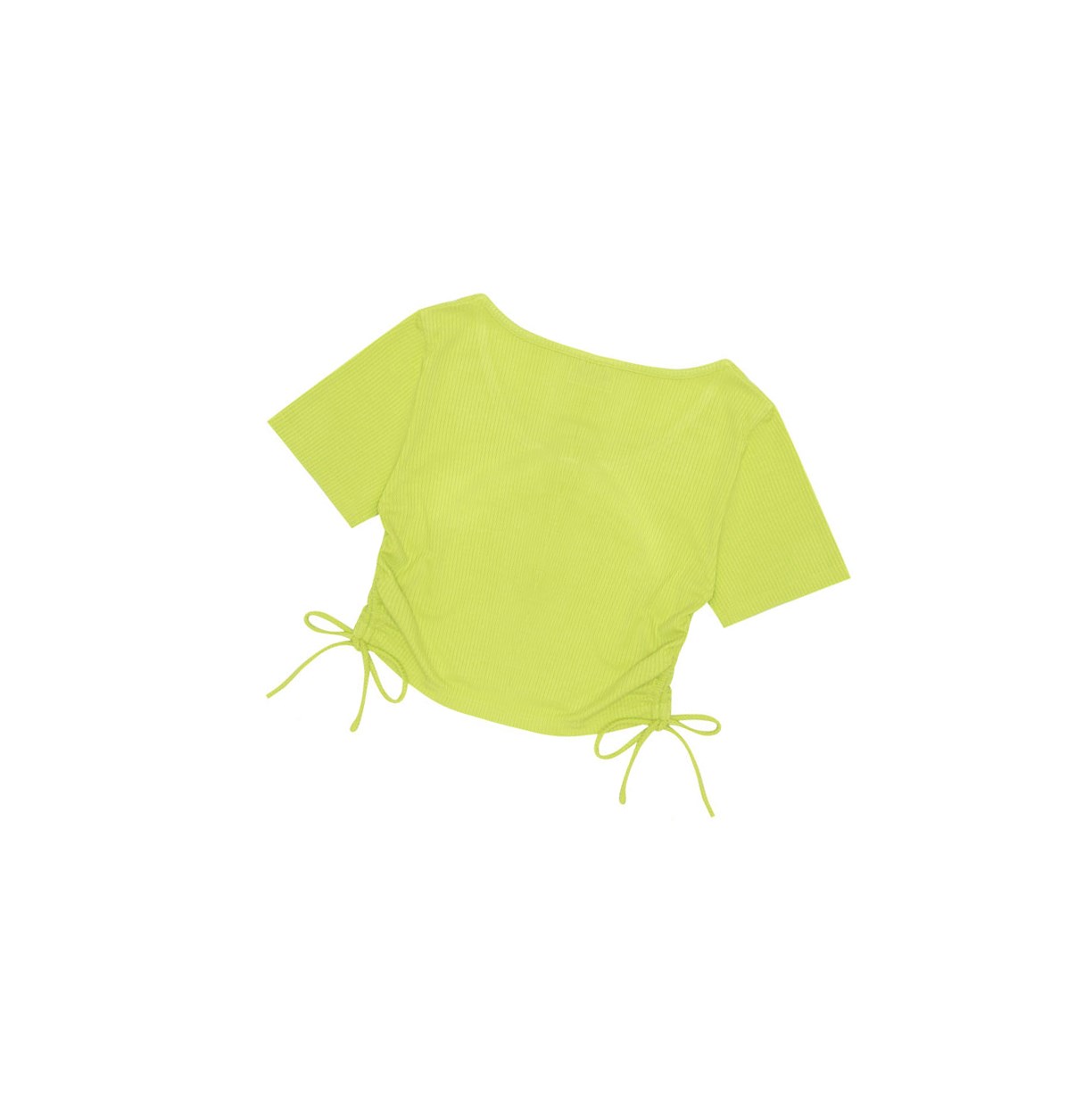 Light Green A BATHING APE Logo Drawstring Cropped Top Short Sleeve Blouse Women's Blouse | PX4752386