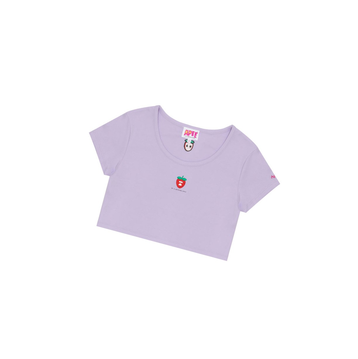 Lilac A BATHING APE Logo Berry Tee Short Sleeve Women\'s T Shirts | HR7514628