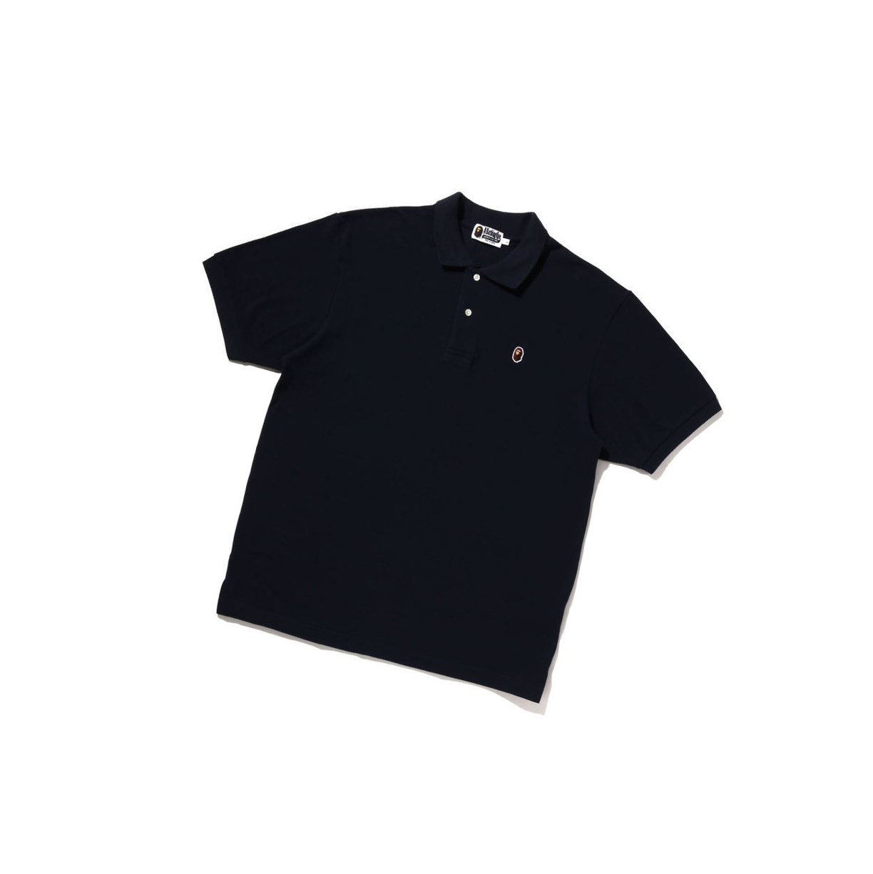 Navy Blue A BATHING APE Ape Head One Point Relaxed Fit Short Sleeve Men\'s Polo | PX0714832