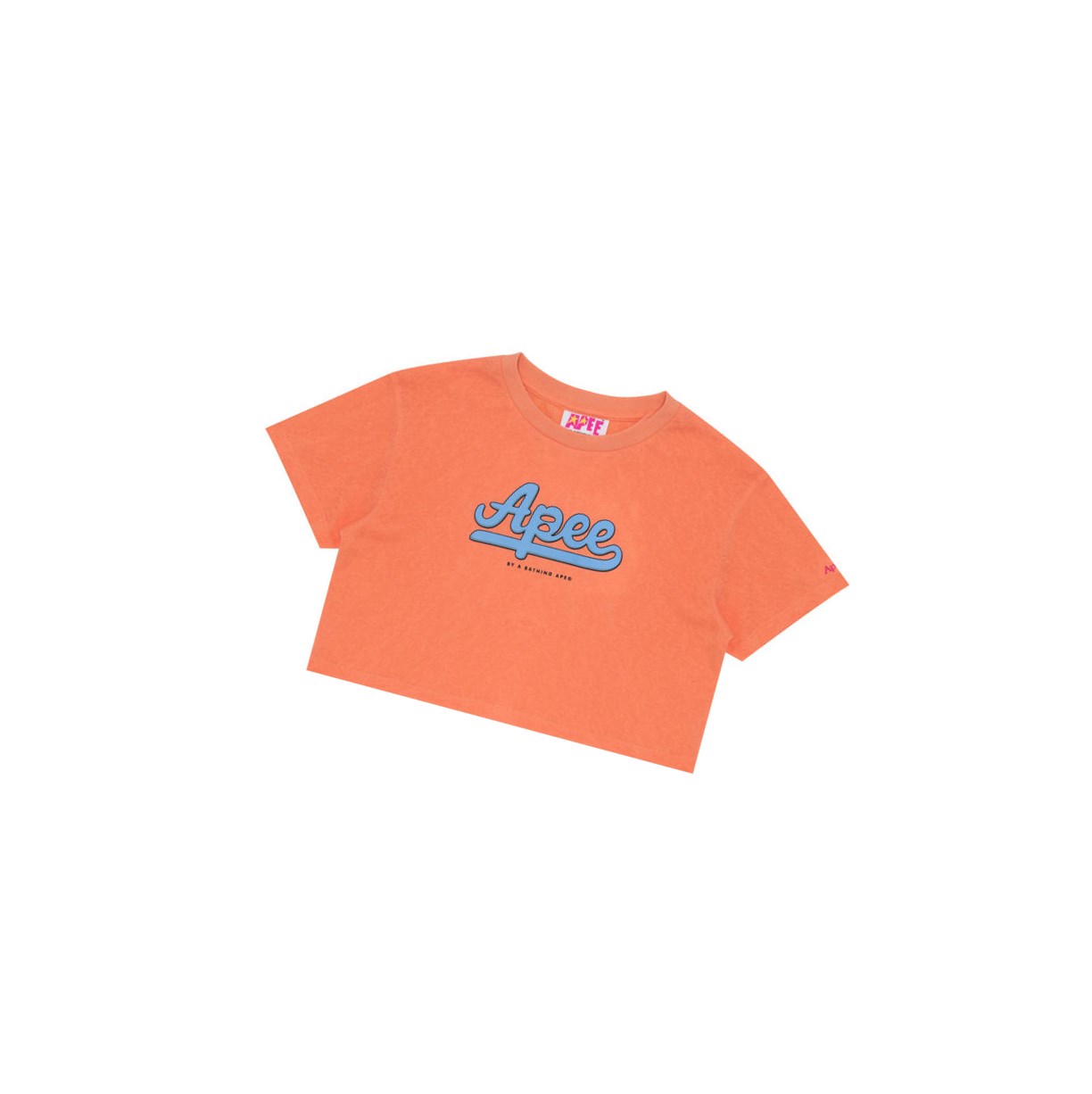 Orange A BATHING APE Graphic Cropped Tee Short Sleeve Women\'s T Shirts | KU7650234