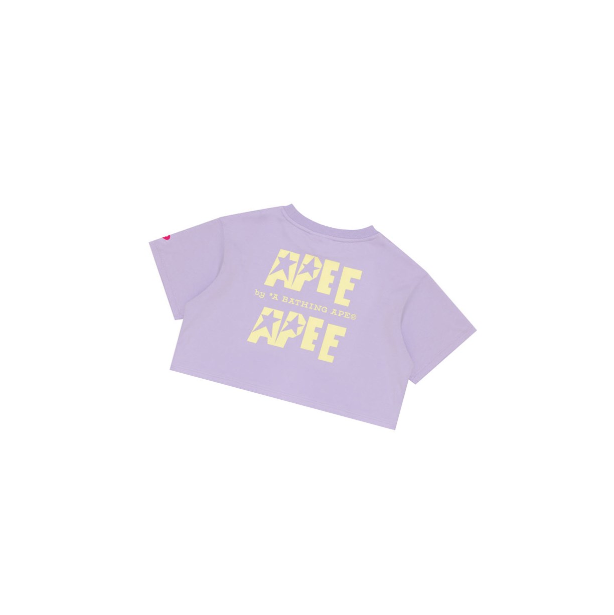 Pastel Lilac A BATHING APE Double Logo Cropped Tee Short Sleeve Women's T Shirts | GV0231845