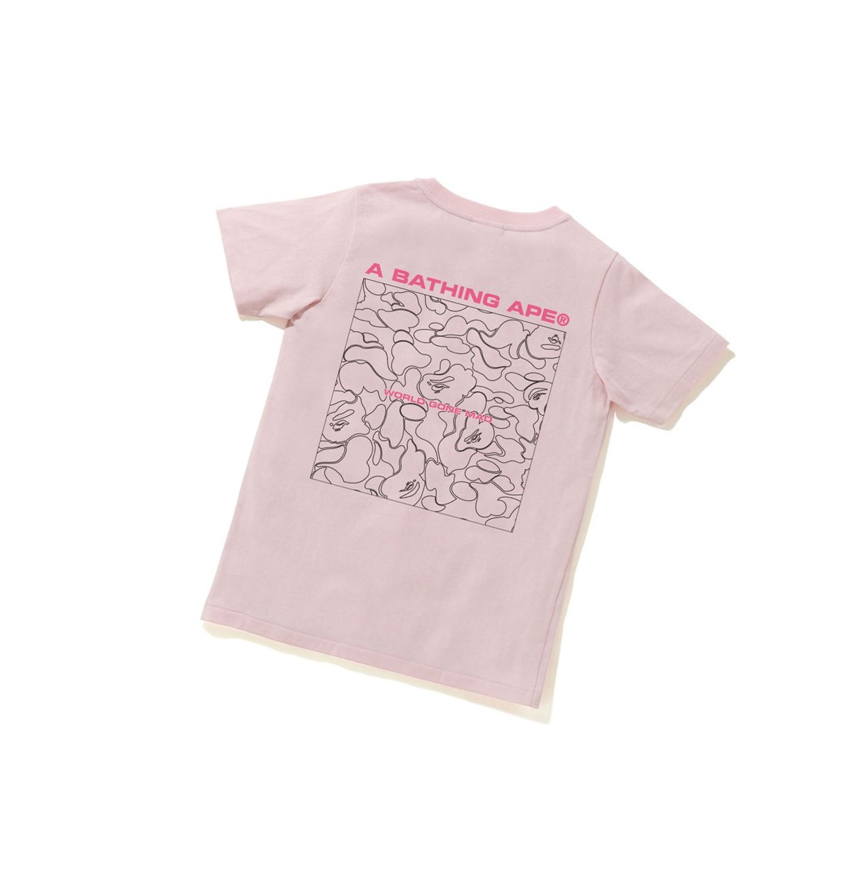 Pink A BATHING APE A Bathing Ape Line Camo Tee Short Sleeve Women's T Shirts | KD4328601