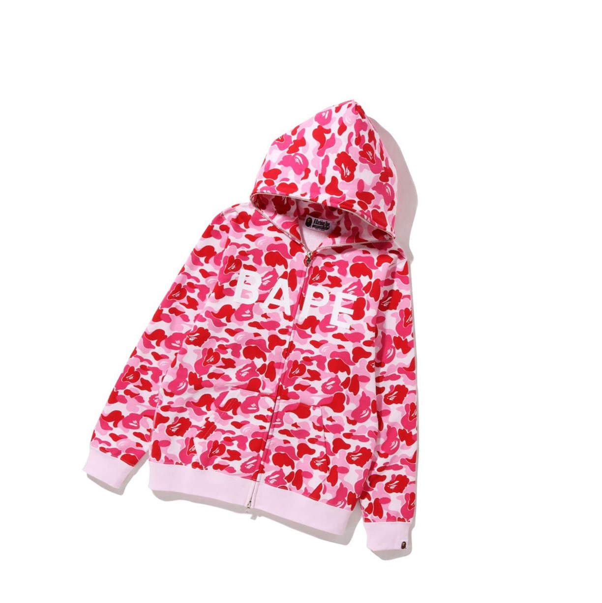 Pink A BATHING APE Abc Camo Bape Full Zip Women\'s Hoodie | GM0578329