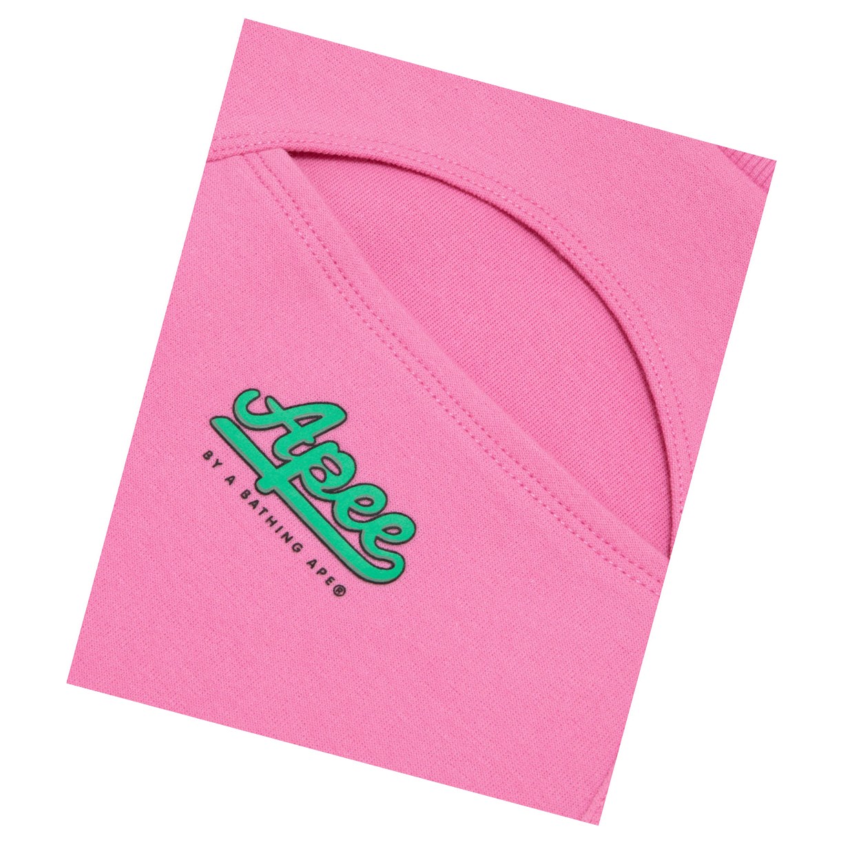 Pink A BATHING APE Cropped Logo Women's Sweatshirts | YT6307814