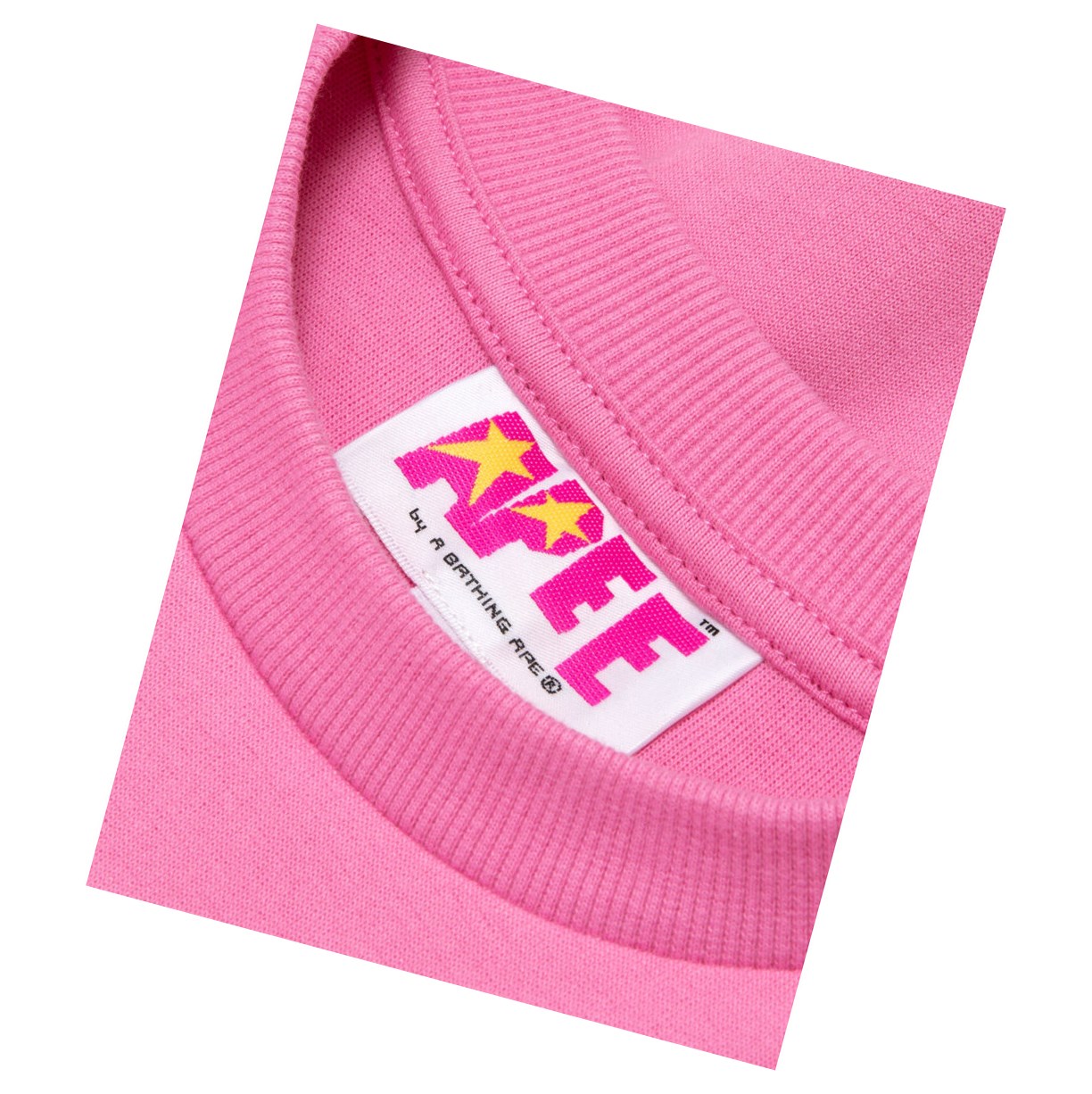 Pink A BATHING APE Cropped Logo Women's Sweatshirts | YT6307814