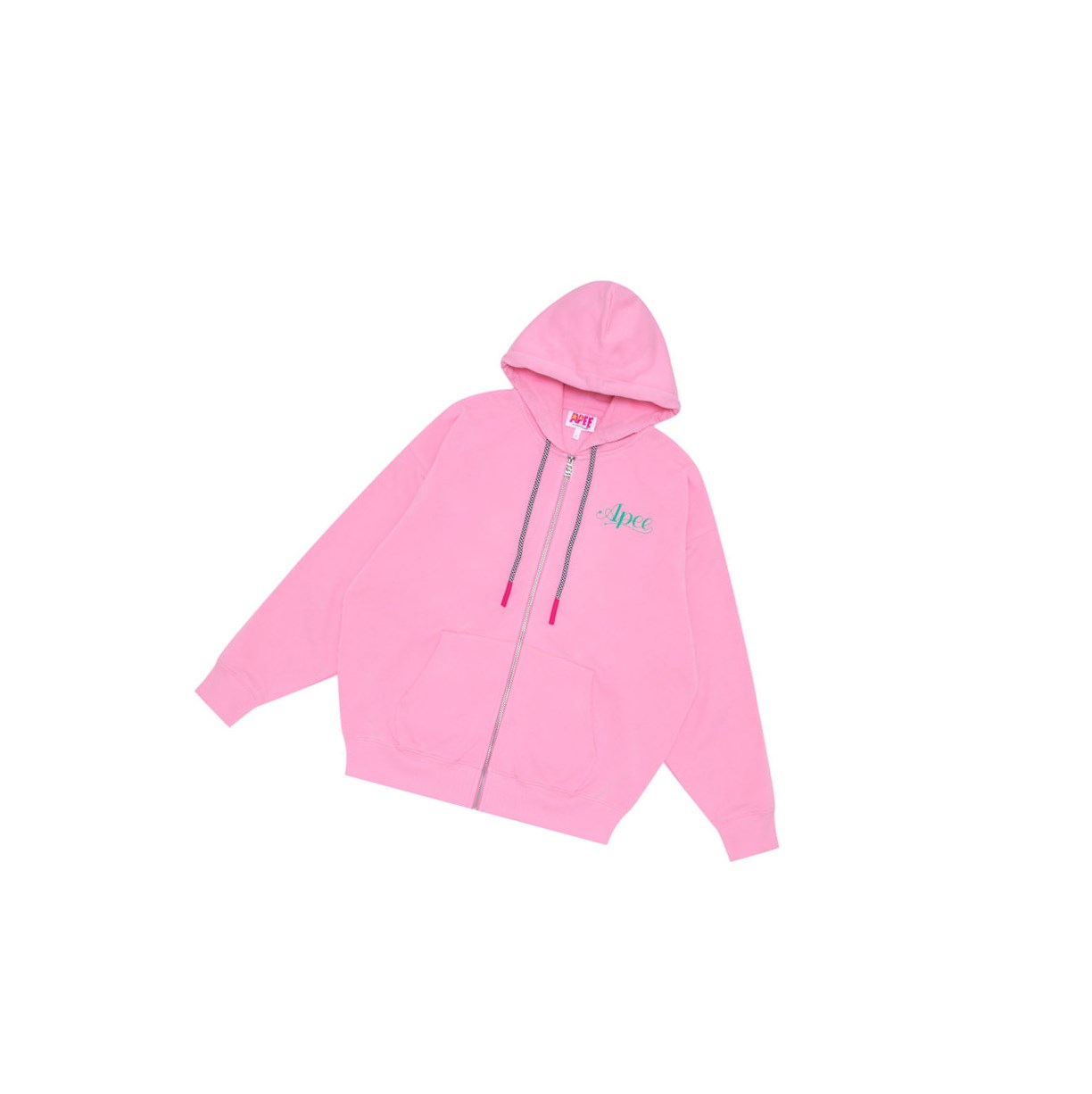 Pink A BATHING APE Oversized Zip Throughs Women\'s Hoodie | ML6015234