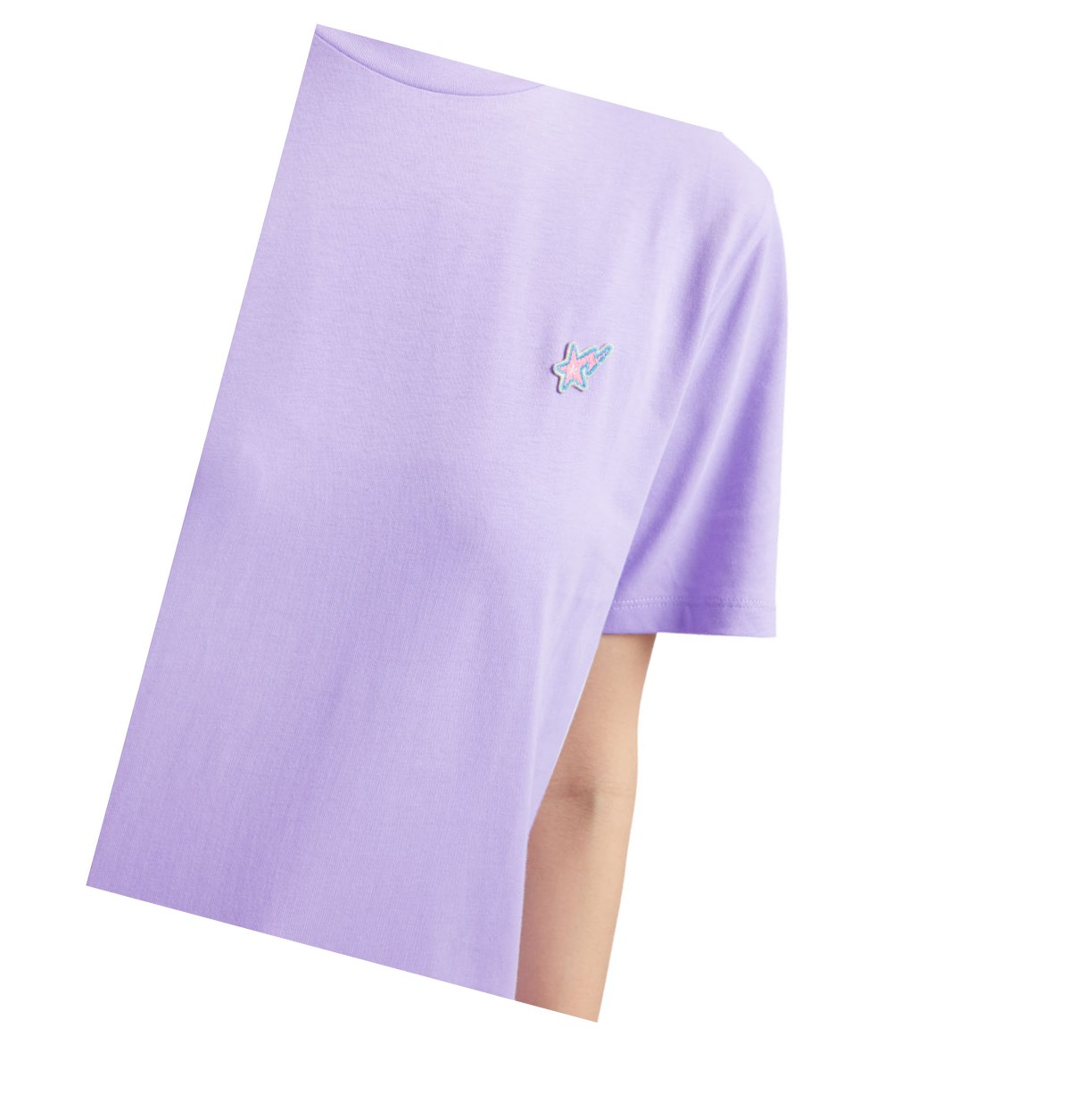 Purple A BATHING APE Logo Tee Short Sleeve Women's T Shirts | IN9426358