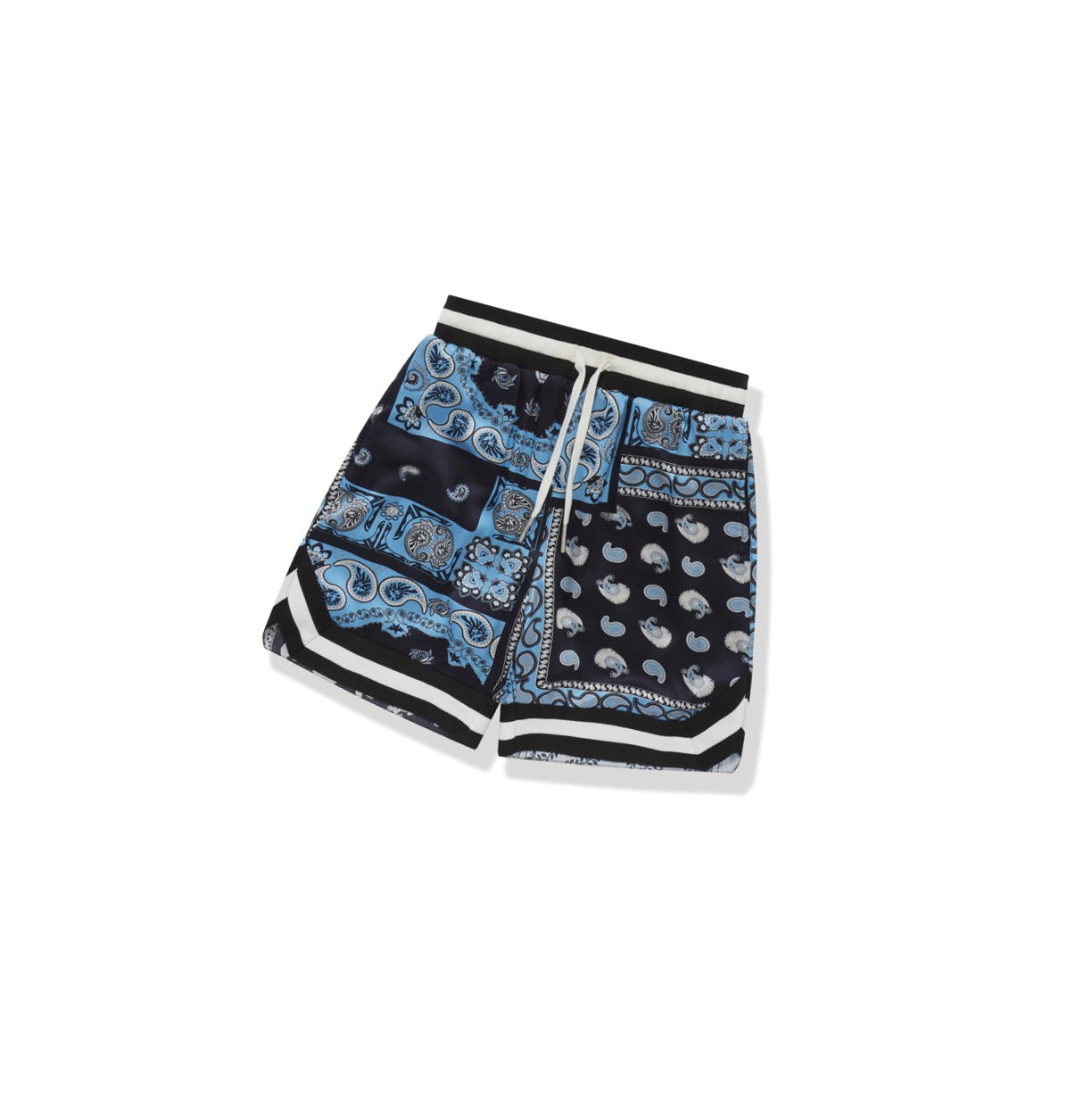 Sky Blue A BATHING APE Paisley Print Men\'s Shorts | ON2907413