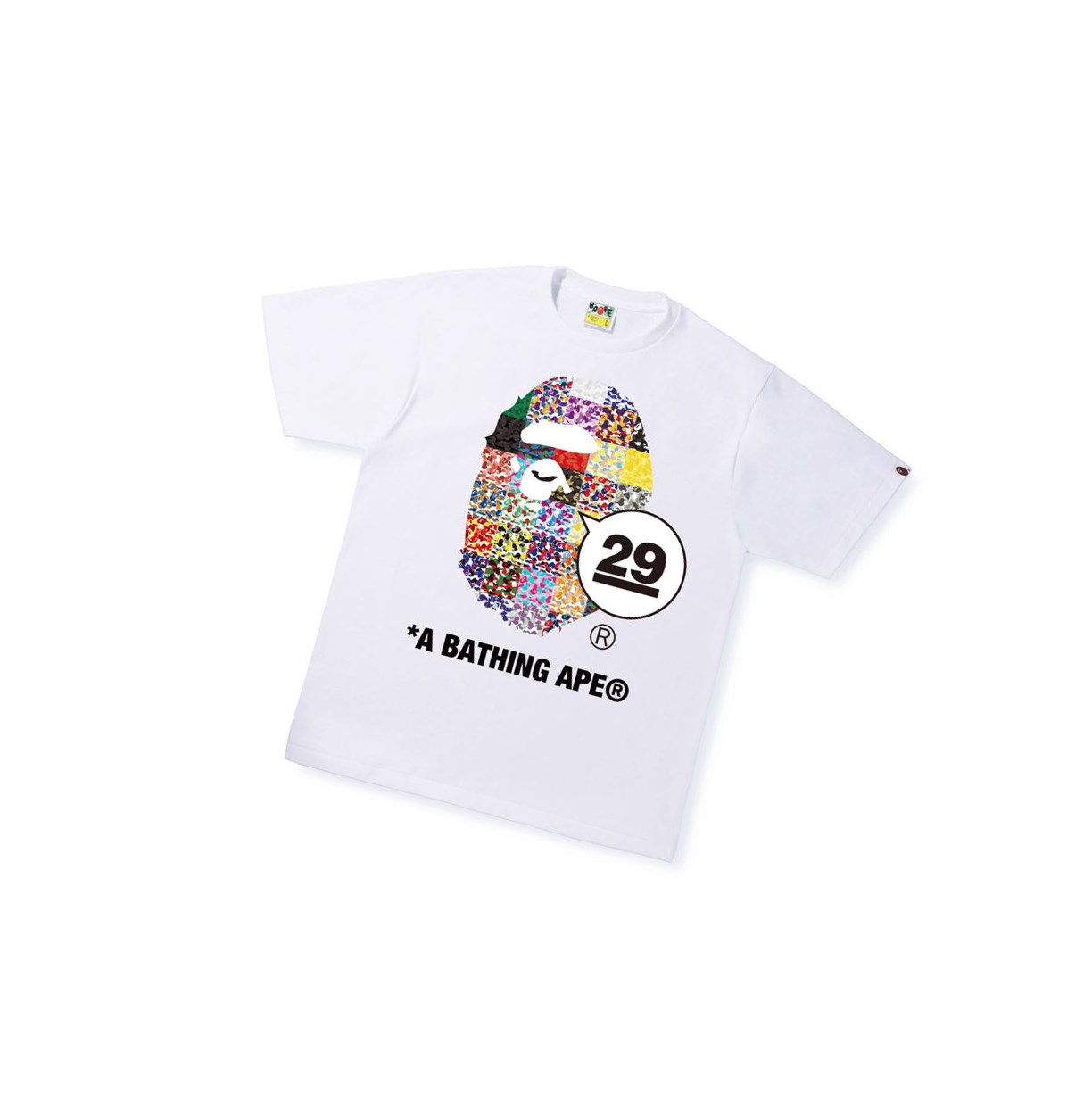 White A BATHING APE A Bathing Ape 29th Anniversary Ape Head Tee Short Sleeve Men\'s T Shirts | RF8273610