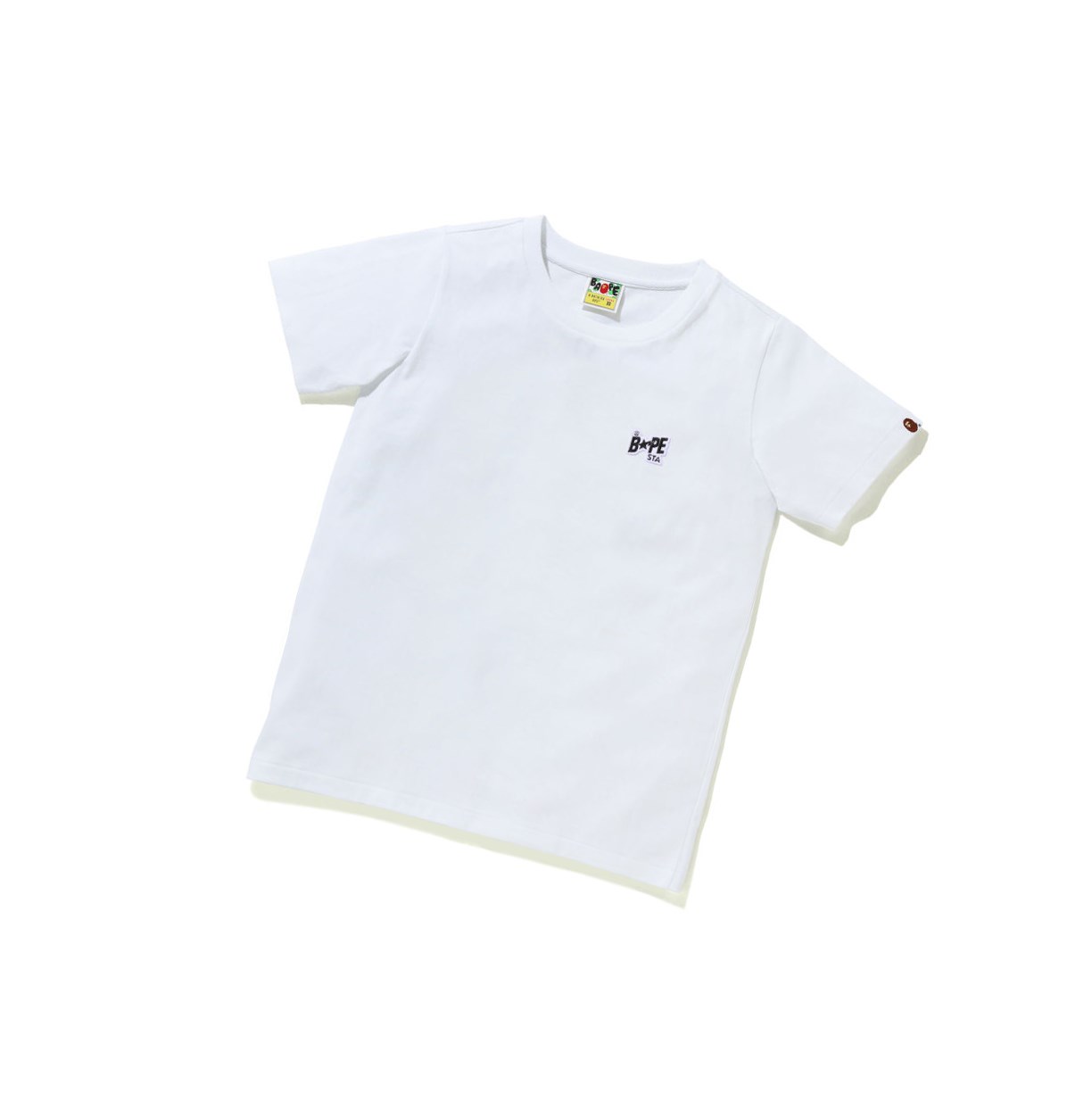 White A BATHING APE Bape Sta Logo One Point Tee Short Sleeve Women\'s T Shirts | TE0985374