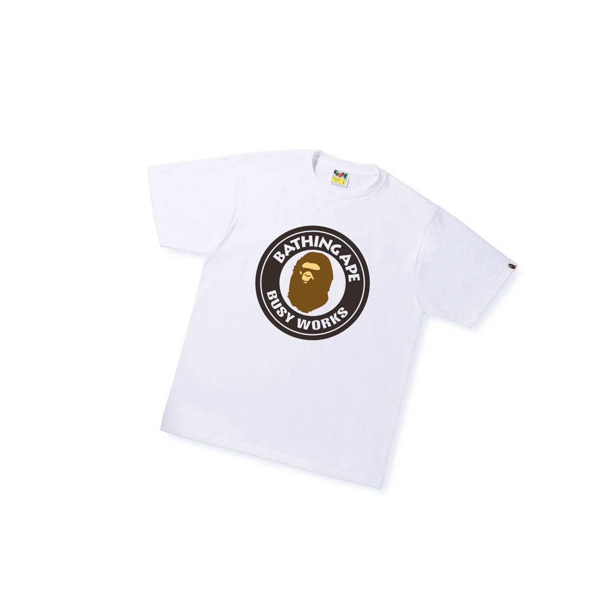 White A BATHING APE Busy Works Tee Short Sleeve Men\'s T Shirts | TI1035827