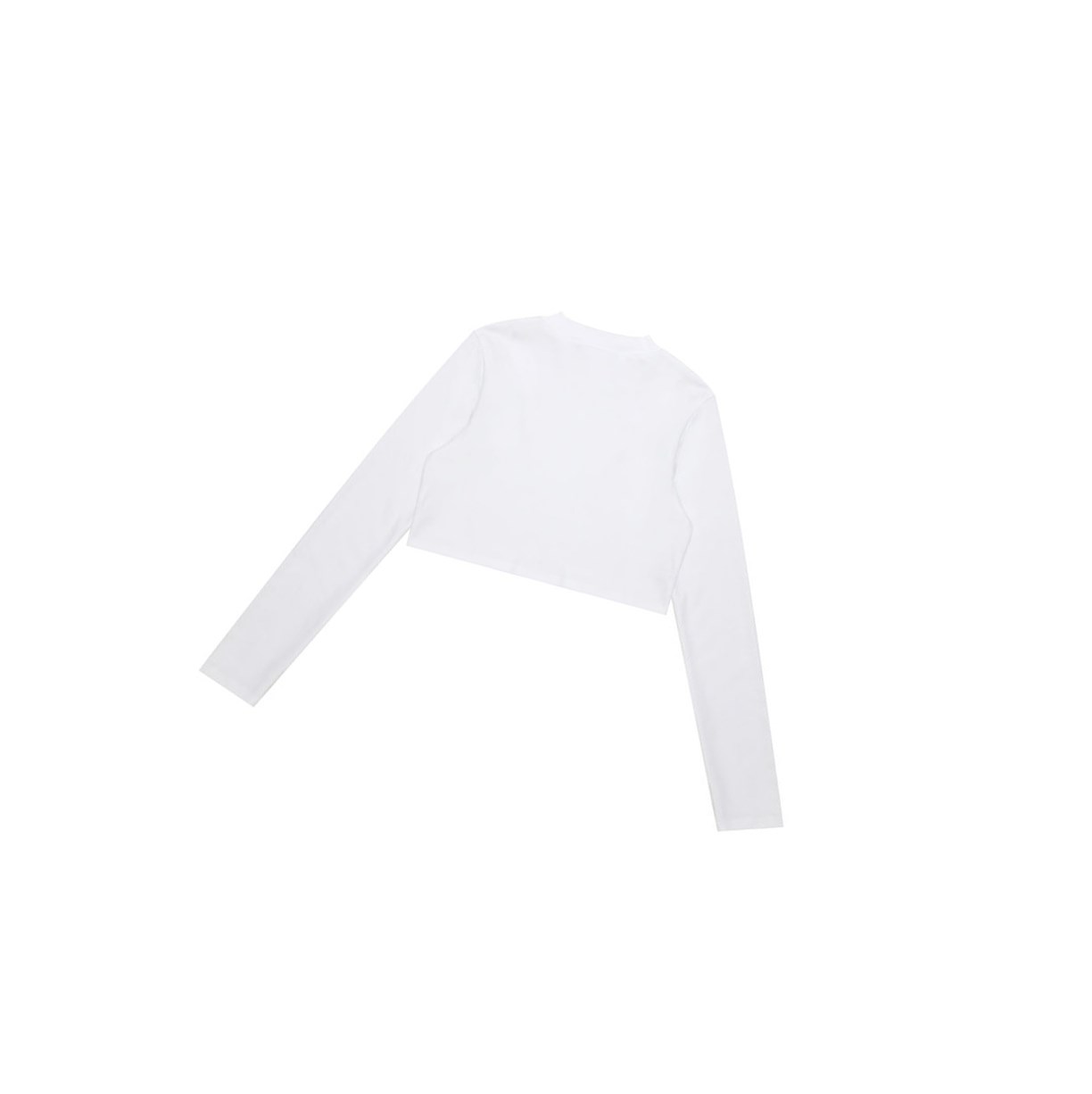 White A BATHING APE Cropped Turtle Neck Top Long Sleeve Blouse Women's Blouse | LR9712835