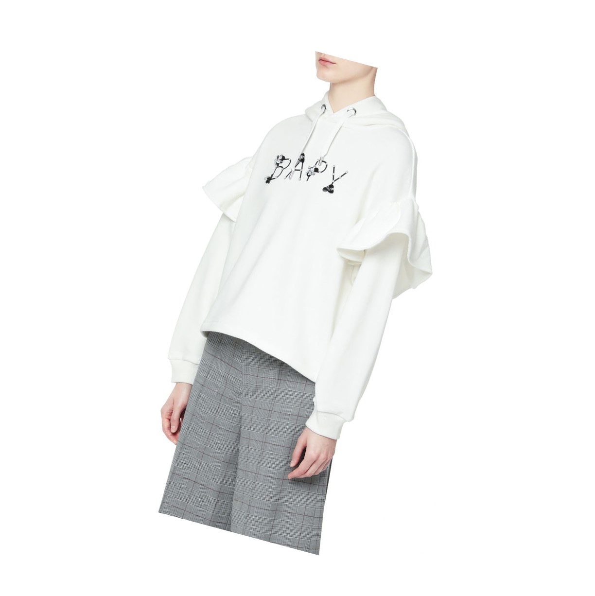 White A BATHING APE Embellished Women's Hoodie | PX6823147