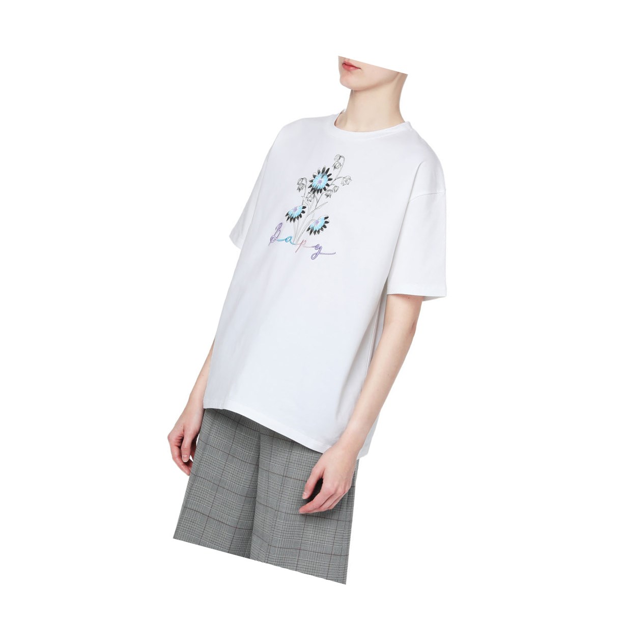 White A BATHING APE Floral Print Tee Short Sleeve Women's T Shirts | SY6038152